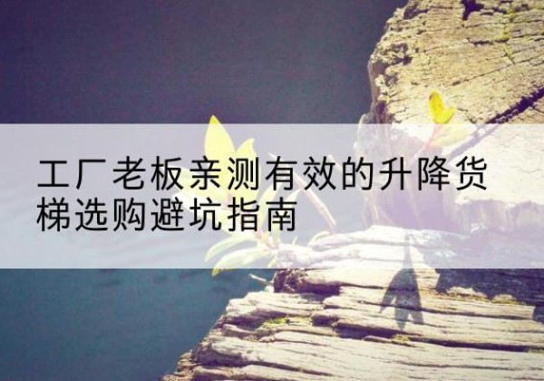 景泰升降货梯怎么选-工厂老板亲测有效的升降货梯选购避坑指南